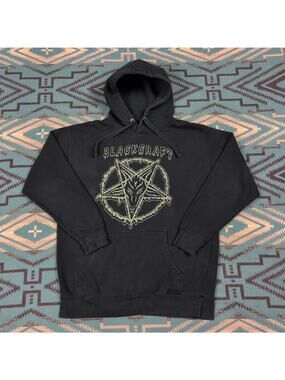 Black Craft Cult Melting Green Pentagram Goat Hoodie XL Emo Goth Metal
